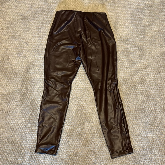 NWT banana republic brown leather leggings - Picture 3 of 4